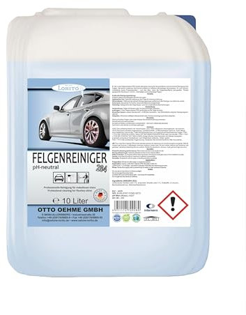 Lorito Auto-Felgenreiniger 10L für alle Felgentypen - Kraftvolles Reinigungsmittel für glänzende Felgen, Entfernt selbst hartnäckige Verschmutzungen