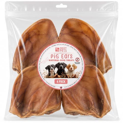 Pig Ears, Natural Dog Treat (4 Pack)