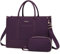 LOVEVOOK Laptoptasche Damen 15,6 Zoll, Wasserdicht Arbeitstasche Handtasche Groß Schultasche Shopper Business Tasche Aktentasche Lehrertasche, Leder Tote Bag Notebooktasche für Büro Uni