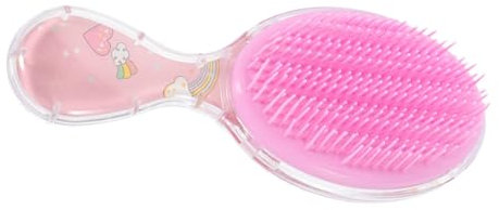 ERINGOGO Haarbürste Für Lockiges Haar Entwirrungsbürste Für Tragbar Transparent Mit Cartoonförmigem Design Sanfte Borsten Für Hause Und