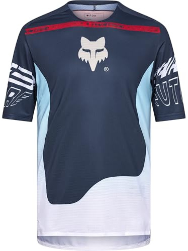 Fox MTB-Jersey Kurzarm Flexair Blau Gr. M