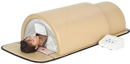 Mavdecll Dôme De Sauna À 360 Degrés, Tapis Chauffant avec 158 Pierres De Germanium, Hammam pour La Transpiration, Rajeunissement De La Peau par Photons, Noyau Chauffant en Fibre De Carbone