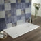 Piatto Doccia 70x160 cm in Resina - Bianco Effetto Pietra, Tagliabile su Misura, Antiscivolo, Rettangolare e Sottile - Modello Blan