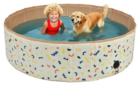 Piscina Infantil de Vadeo - Piscina de PVC Desmontable para Niños | Bañera De Chapoteo Plegable para Bebés Que Ahorra Espacio