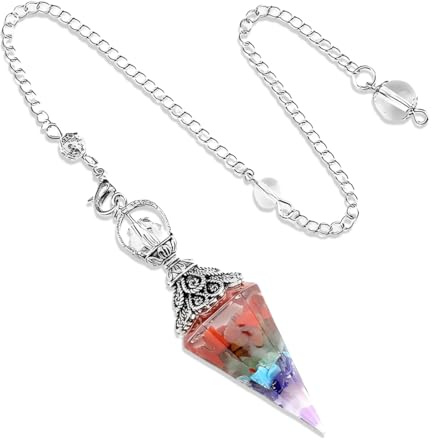 NOPKESV 1 Stück Pendulum Edelstein Chakra Wahrsagerische Pendel Heilsteine Radiästhesie Pendel Pendel zum Wahrsagen der Radiästhesie