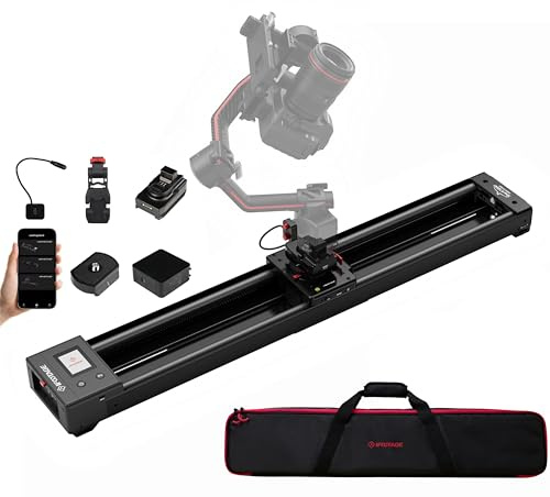 IFOOTAGE Shark Slider Nano II-860 (86cm) Motorisierter Kamera Slider,Mobile APP/IPS-Touchscreen-Steuerung,360°-Panoramaaufnahme, Extrem Leise