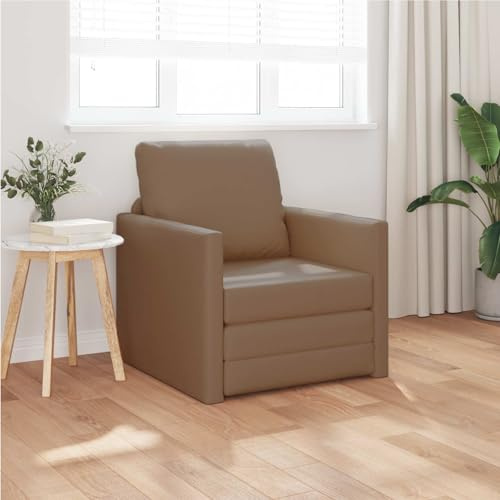 WDGJJFECNMUEHI Schlafsofa 60cm Cappuccino Kunstleder Boden Sofa Bett Umwandelbar Gästebett Wohnzimmer Sitzgruppe Modern Minimalistisch Langlebig Einfache Montage
