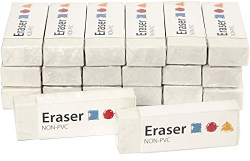 Creativ 14132 Radiergummi, Größe 62x22x10mm, 20 Stück
