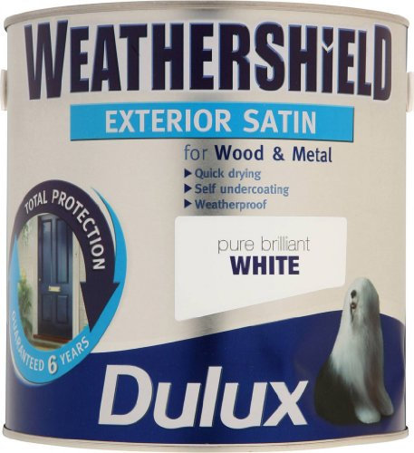 Dulux Weathershield Exterior Satin 2.5L Pure Brilliant White