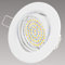 TEVEA Einbaustrahler Set - GU10 3W Warmweiß 230V LED Leuchtmittel - Metal Rund Schwenkbar Einbau Rahmen (Weiß)