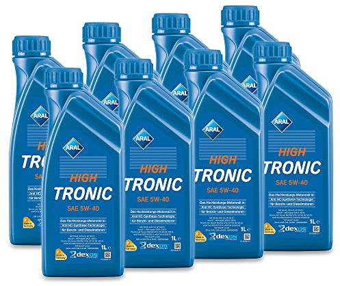 8x 1 L Liter ARAL HighTronic 5W-40 Motoröl