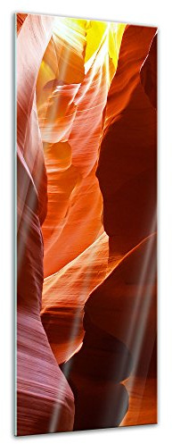 Bilderdepot24 Glasbild - Antelope Canyon VI - Arizona USA - 40x120 cm - Deko Glas - Wandbild aus Glas - Bild auf Glas - moderne Glasbilder - Glasfoto - Echtglas