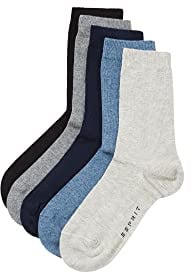 ESPRIT Unisex Kinder Solid Mix 5-Pack Socken Baumwolle atmungsaktiv