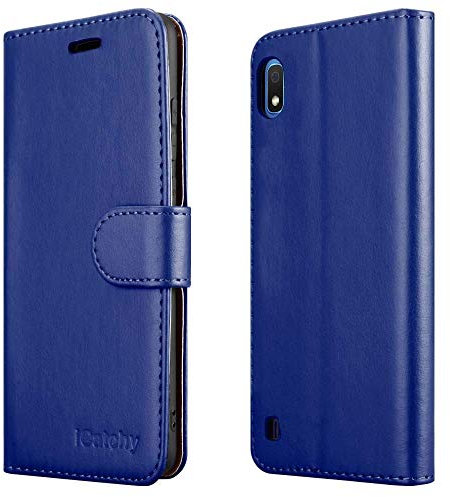 For Samsung Galaxy A10 Case, Wallet Book [Stand View] Card Case Cover Magnetic Closure [Kickstand] Full Protection Premium Leather Folio Case Compatible with Samsung Galaxy A10 Phone Cover (Blue)