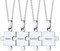 PROSTEEL 4-Teilig Collier für Familien Freunden personalisiert Puzzle Anhänger mit 50+5cm Rolokette Edelstahl Namen Gravur Freundschaftsketten für Geburtstag Weihnachten Gedenktag