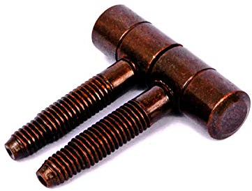 MOBILA RS00107 Cerniere per infissi ANUBA, Ferro bronzato, Ø 9 mm, 2 Pezzi, 2 unità
