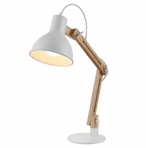 Lindby Tischlampe Shivanja (Modern) aus Holz (1 flammig, E27) - Tischleuchte Schreibtischlampe Nachttischlampe Arbeitszimmerleuchte