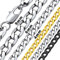 Bandmax Herren klassische Kette 56cm/9mm dünne Panzerkette Halskette Edelstahl kubanische Gliederkette kubanische Halskette Modeschmuck Accessoire für Männer Frauen