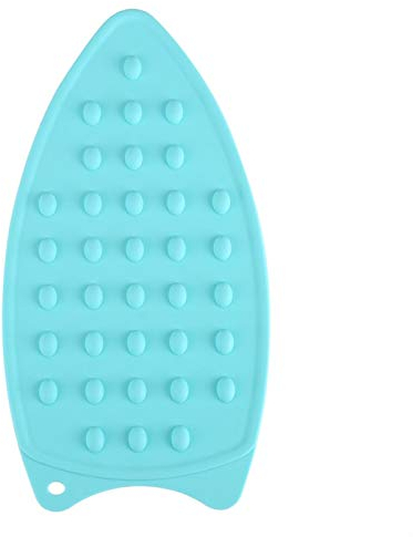 Silikon Eisen Auflagepad, Silikon Eisen Heißschutz Auflagepad, rutschfeste hitzebeständige Matte zum Bügeln von heißbeständiger Matte(Blau)