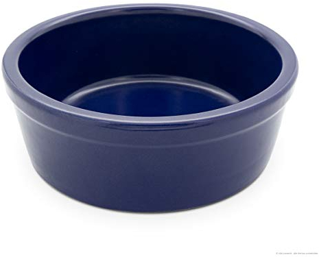 großer Schwerer Hundenapf 3,8 Liter aus Keramik 28x11 cm Fressnapf Futternapf Futterschale Napf, blau