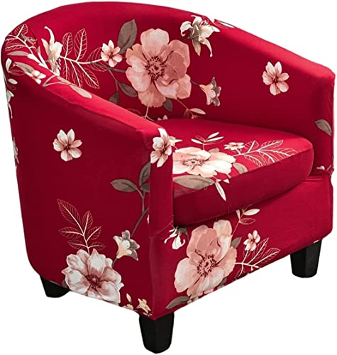 AQIGR Sesselschoner Sesselhusse Sesselüberwürfe 2 Teilige,Ausziehbar Elastisch Sessel Sesselbezug mit Armlehnen für Cafe Stuhl Clubsessel Loungesessel Cocktailsessel (Color : #11, Size : 1 Stück)