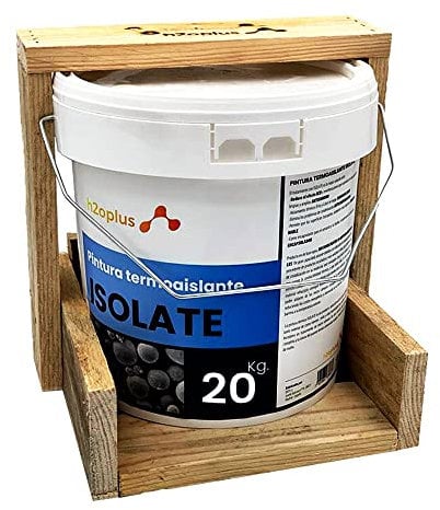 ISOLATE Peinture thermo-isolante blanche 20 kg | Isolant thermique et acoustique supérieur | Idéal pour l'intérieur et l'extérieur | Protection anti-humidité et anti-condensation | Peinture longue