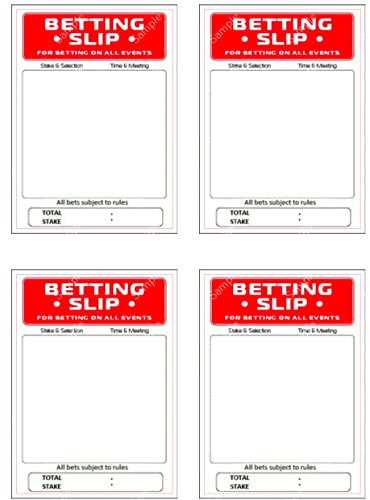 4 x Pre-Cut Bet Slips Edible Wafer Cupcake Toppers Cake Decoration