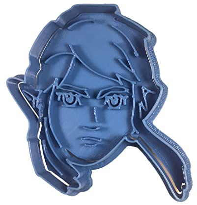 Cuticuter Link Cara Cortador de Galletas Inspiración The Legend of Zelda, azul