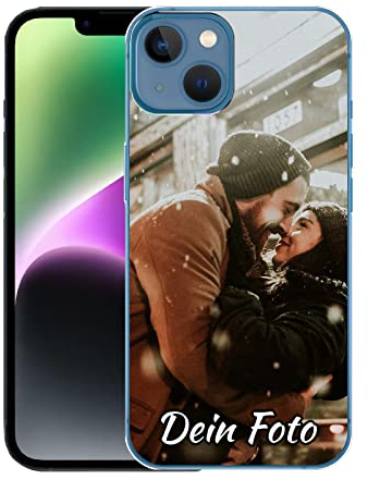 König Design Handyhülle mit Foto für Apple iPhone 14 - Personalisierte Hülle, selber gestalten, mit Bild - Schutzhülle aus weichem TPU Silikon Gel Material