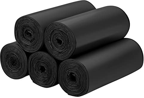 Biodegradable bin bags 100PCS, 20L small Bin Liner for Countertop Bin.Aievrgad 5.2 Gallon Trash/Garbage/rubbish Bags, 100% Recycled,Thick, degradable,compostable for Food/household/garden-black