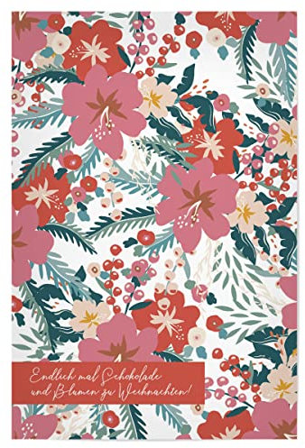 artboxONE Poster 120x80 cm Floral Schokolade + Blumen rot - Bild blumen adventskalender blumen