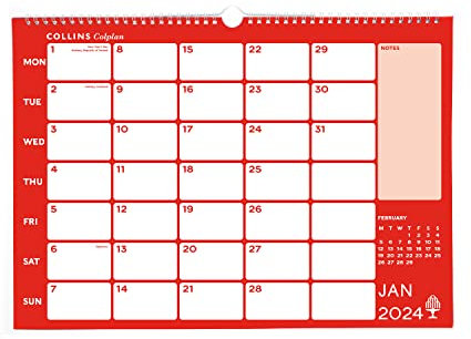 Collins Colplan 2024 Terminplaner A3 Wiro Monatlicher Memo-Kalender - Geschäftsplaner und Organizer - Januar bis Dezember 2024 Terminplaner - Monatlich - - CMC-24