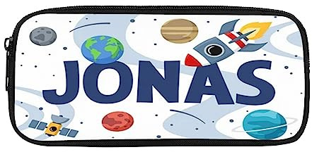 Wondergems Federmäppchen Mädchen Jungen Mäppchen Teenager personalisiertes Namens-Federmäppchen mit Reißverschluss für Schule,Schulsachen Aesthetic Federtasche mit großem Fassungsvermögen Schwarz
