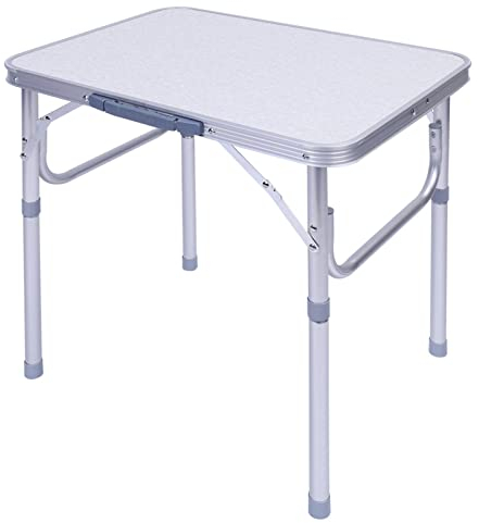 YUMILI Table De Camping Pliante, Table Pliante Réglable en Alliage D'aluminium, Plateau De Support De Bureau pour Pique-Nique De Camping en Plein Air