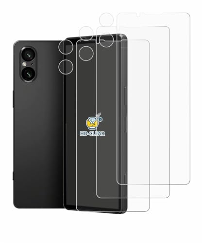 BROTECT (6 Stück Schutzfolie für Sony Xperia 5 V (Display+Kamera) Displayschutz Folie Ultra-Klar