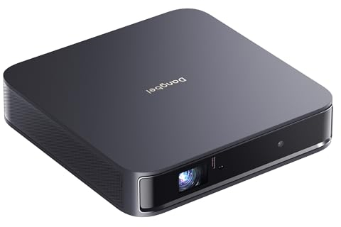 Dangbei Atom Mini Videoprojecteur, Projecteur Home Cinéma avec GTV//Netflix/4k Supporte, 1200 lumens ISO,1080P Full HD, HDR10, Prêt pour Le 3D, WiFi Bluetooth, Auto Focus