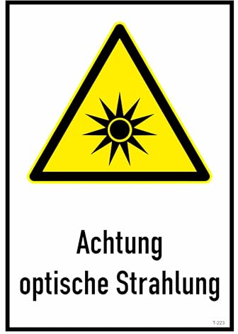 Daged Achtung optische Strahlung 23x16 cm Hinweiszeichen Sticker T-223