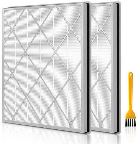 Midiex HE401 HEPA Replacement Filter Compatible with Shark Air Purifier 4 Fan Models HE401 HE402 HE405 HE400 Advanced Odor Blocking Filter, Model HE4FKPET, 2 Pack