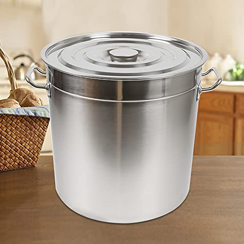 Olla de cocina de acero inoxidable de 70 litros, para camping, no apta para placas de inducción (70 L)