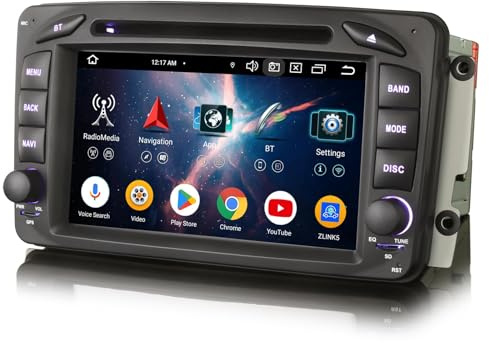 Android 14 8 Núcleos 4GB+64GB Radio Coche Estéreo GPS para Mercedes Benz Clase C/G/A/CLK W203 W209 W463 W168 Viano Vito Navegador CarPlay Android Auto WiFi 4G DVD USB DSP Bluetooth 5.0 Dab+ Am/FM RDS