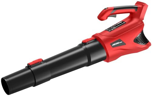 HEINPRO Soffiatore per foglie senza fili fino a 500 CFM, compatibile con batteria Milwaukee M18 (strumento nudo), soffiatore elettrico senza fili con 5 modalità di velocità, soffiatore per foglie