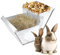 Meerschweinchen-Heu-Futterstation – robuster Kaninchen-Futterspender mit großem Fassungsvermögen, doppelte Verwendung für Gras und Futter, Haustier-Futterspender für Kaninchen, Meerschweinchen, Chinch