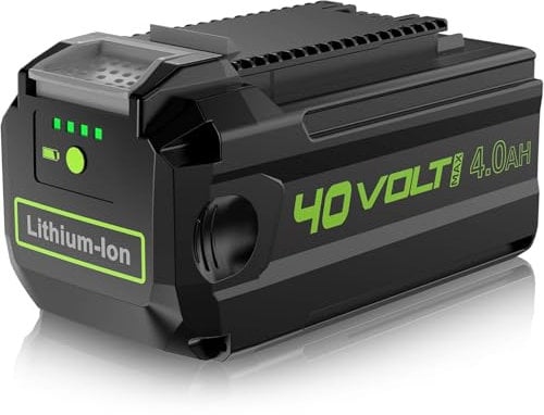 40V 4.0Ah Rechargeable Lithium-Ion Battery Replacement for Greenworks,4.0Ah Lithium Ion Battery Compatible with Greenworks 40V G-MAX Power Tools 29252 20202 22262