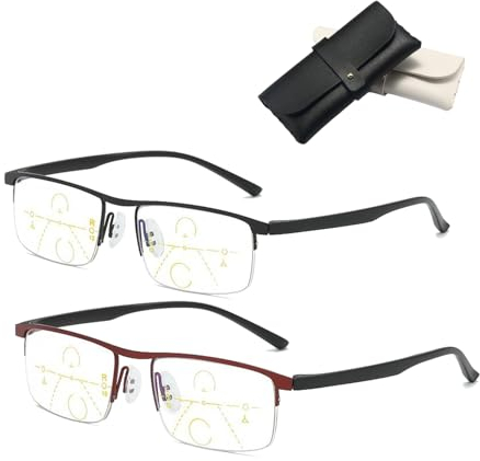 Sherum Intellireaders,Outfany IntelliReaders,Libiyi Intellireaders,Titan-Gleitsicht-Lesebrille für Fern-und Nahbereich mit doppeltem Verwendungszweck,Outfany-Gleitsicht-Lesebrille (2.5X,A)