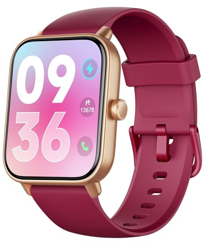 ENOMIR Smartwatch da donna e uomo con funzione telefonica, smartwatch da 1,8 - Rosso