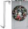 Aodaer 12 Inches Silver Christmas Wreath Door Hanger Metal Wreath Hook Non-Slip Christmas Hanging Hooks for Party Christmas Holiday Home Decoration