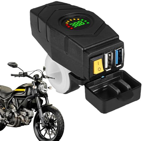 Adaptador de Cargador, Cargador de Scooter eléctrico - Cargador de Coche USB,Cargador de Coche más rápido del Coche eléctrico USB C con la supervisión del Voltaje del LED para el Cargador del co
