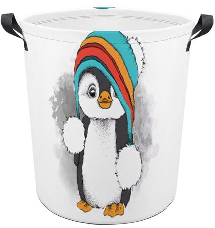 Cmagnifico Wäschekorb Niedlicher Pinguin Wäschekorb Wäschekorb mit Griff