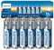 PHILIPS AA Batteries 12 Pack 1.5v Ultra Alkaline Double A Batteries, 10-Year Shelf Life, Ideal for Blink Outdoor Battery, Alarm System, Doorbell, Smoke Detector Batteries. [Non-Rechargeable]