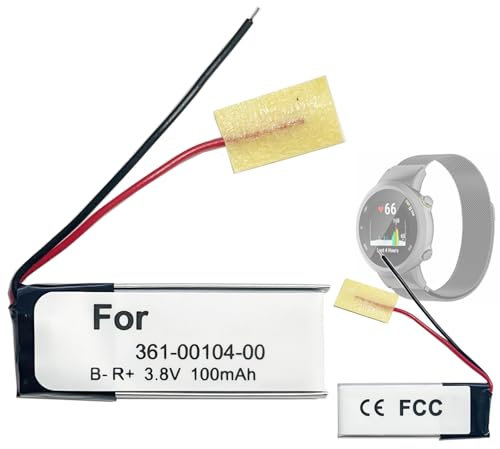 Aousavo 361-00104-00 361-00104-00 Batterie de rechange compatible avec la montre intelligente Garmin Forerunner 45 Swim 2